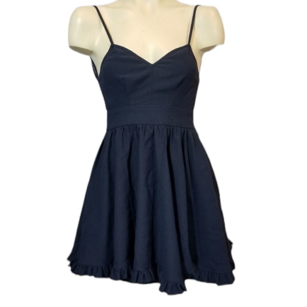 L'atiste by Amy Navy Backless Dress Size Small